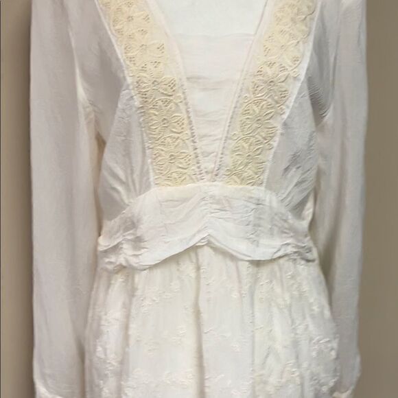 👠J Jill peasant romantic embroidered top. Size Med - Picture 5 of 10